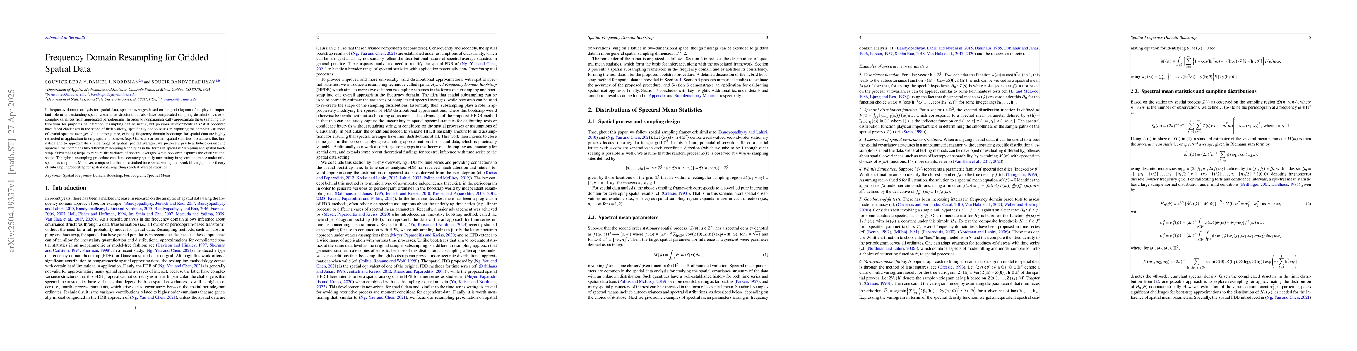 Thumbnail for Frequency Domain Resampling for Gridded Spatial Data