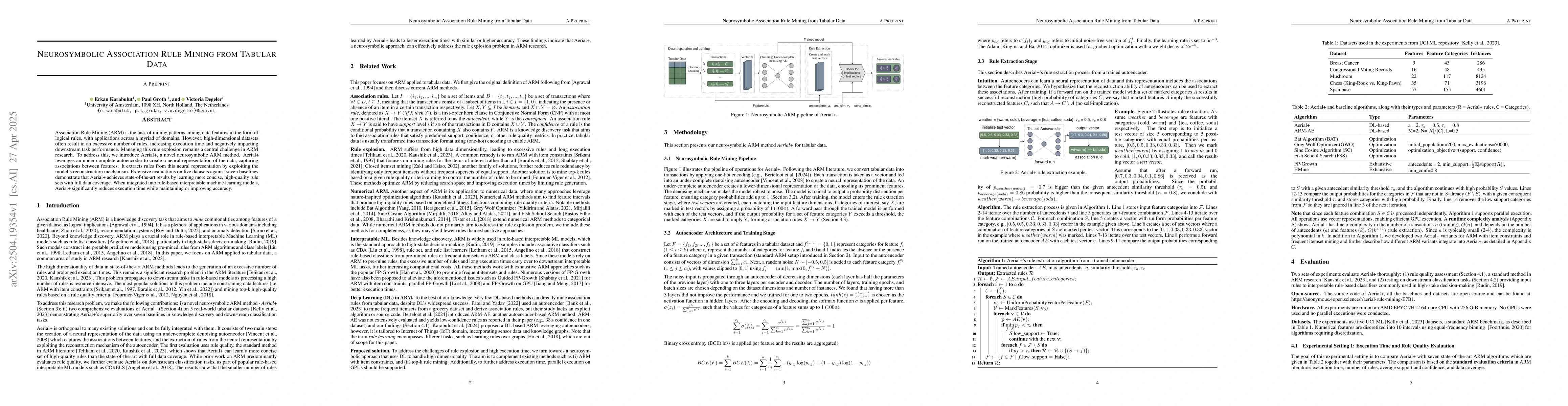 Thumbnail for Neurosymbolic Association Rule Mining from Tabular Data