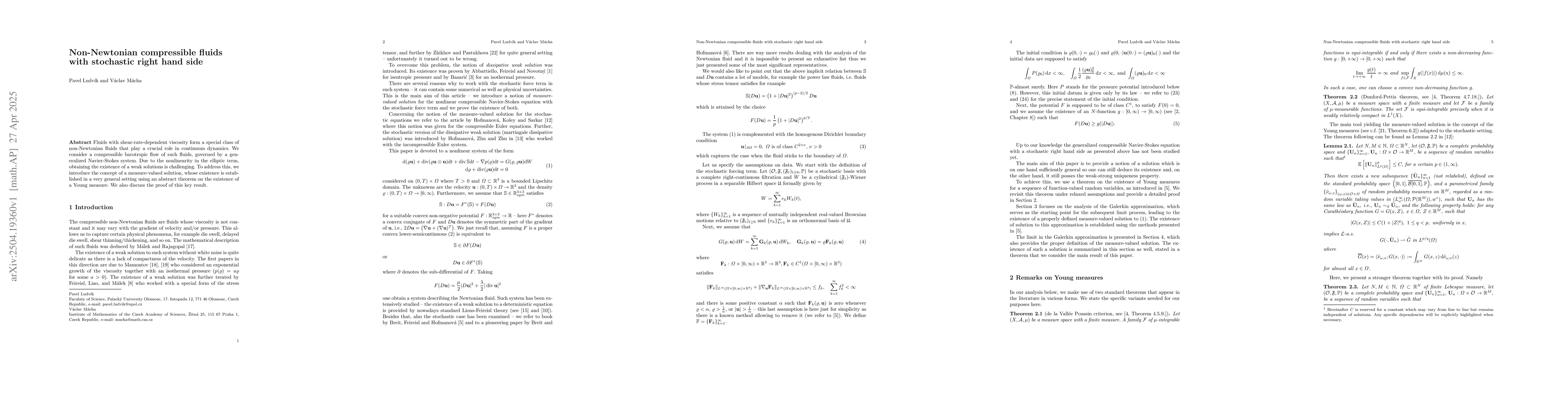 Thumbnail for Non-Newtonian compressible fluids with stochastic right hand side
