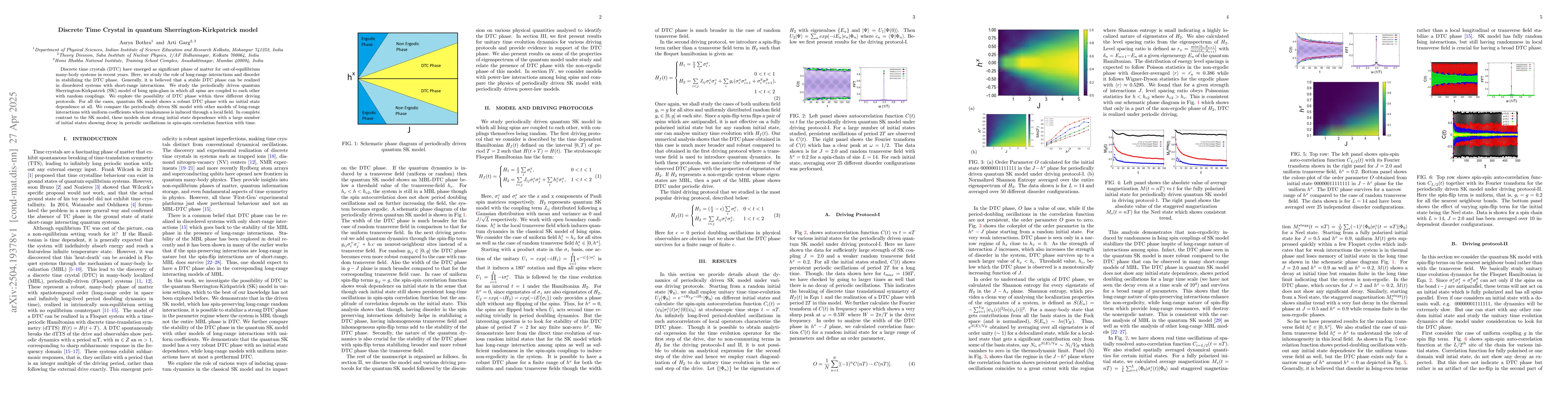 Thumbnail for Discrete Time Crystal in quantum Sherrington-Kirkpatrick model