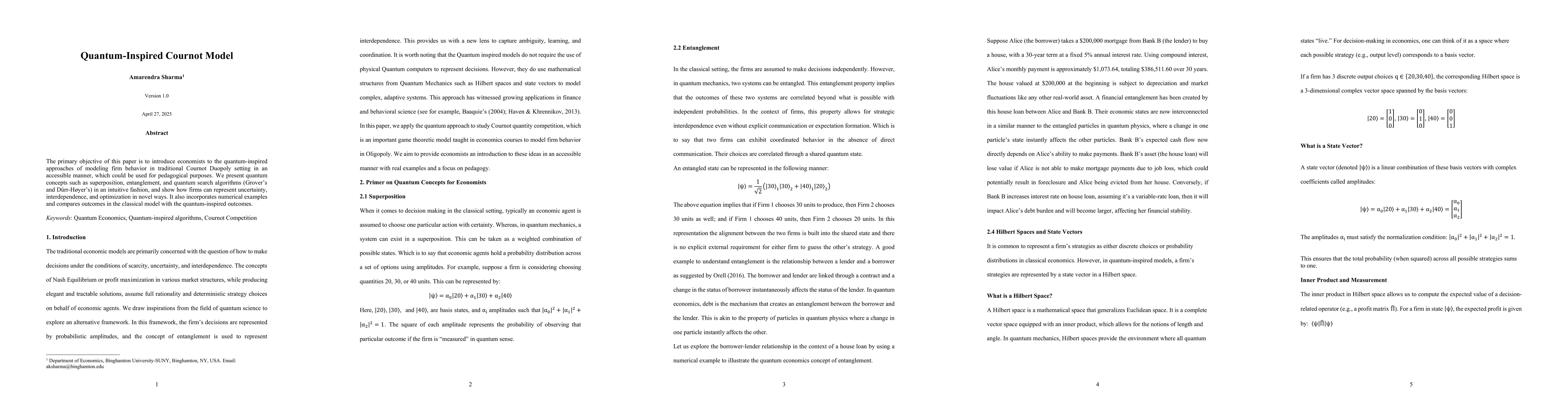 Thumbnail for Quantum-Inspired Cournot Model