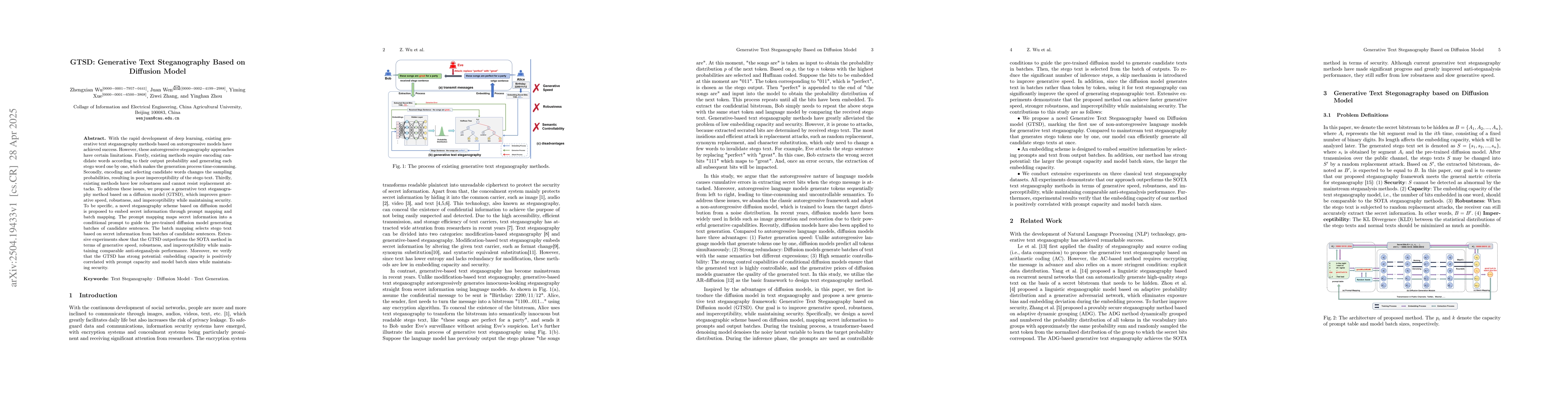 Thumbnail for GTSD: Generative Text Steganography Based on Diffusion Model