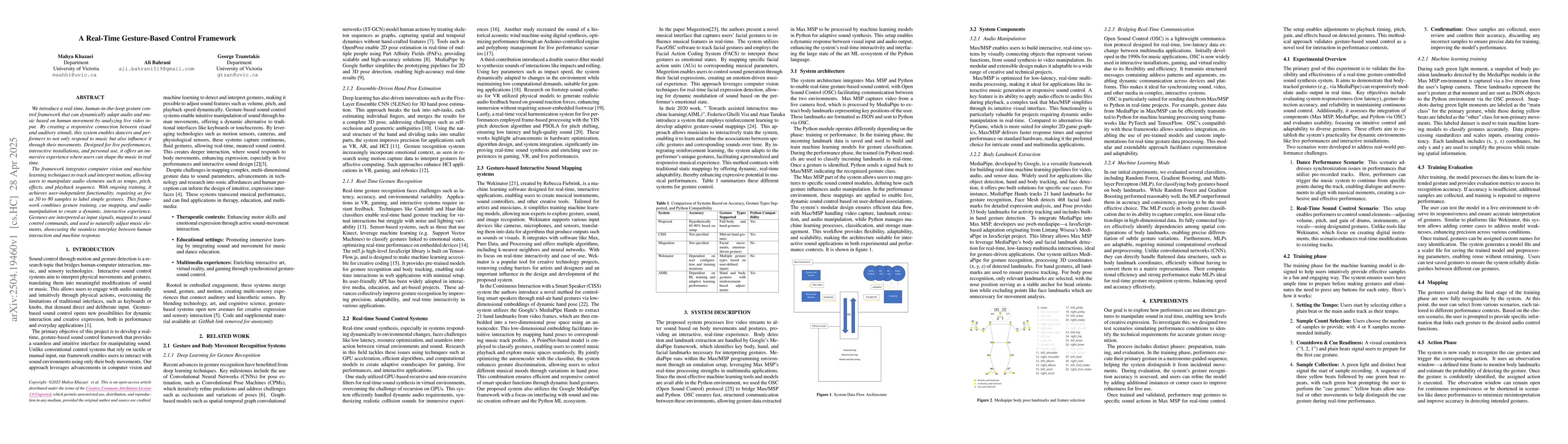 Thumbnail for A Real-Time Gesture-Based Control Framework
