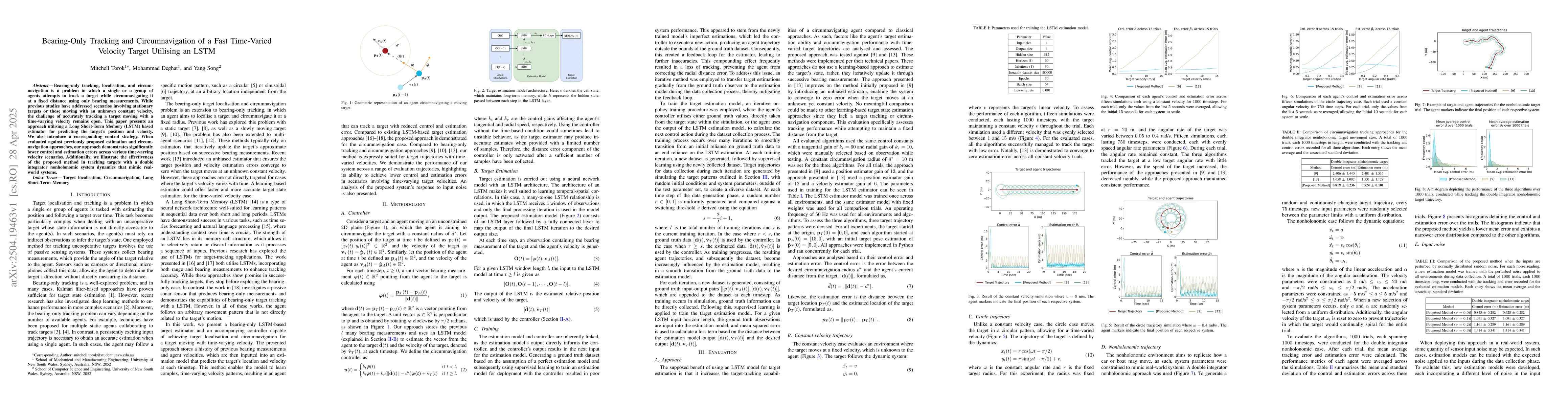 Thumbnail for Bearing-Only Tracking and Circumnavigation of a Fast Time-Varied
  Velocity Target Utilising an LSTM