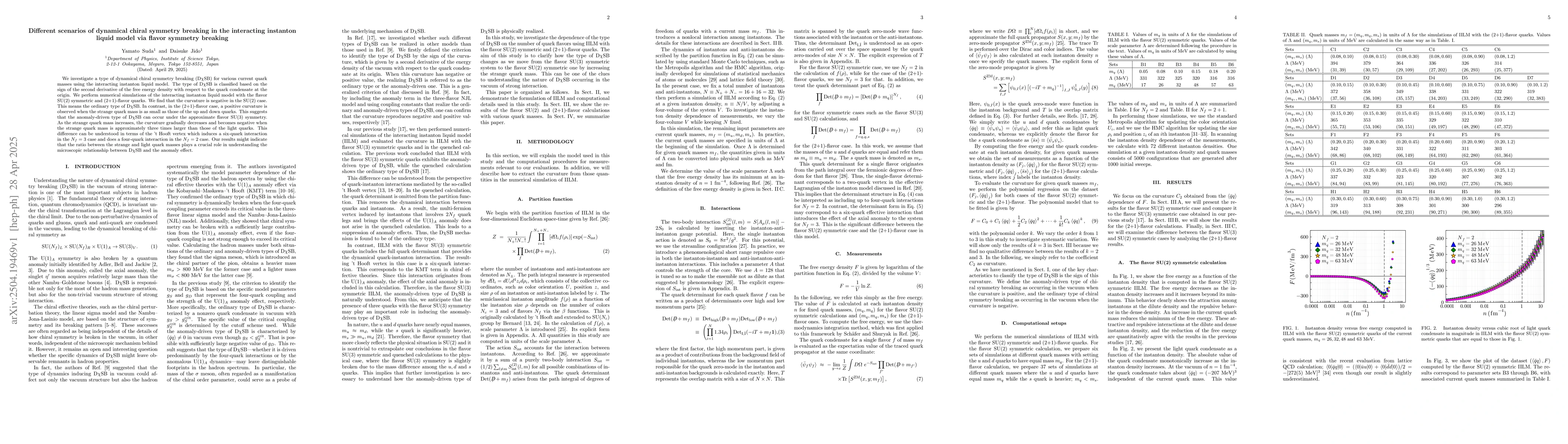 Thumbnail for Different scenarios of dynamical chiral symmetry breaking in the
  interacting instanton liquid model via flavor symmetry breaking