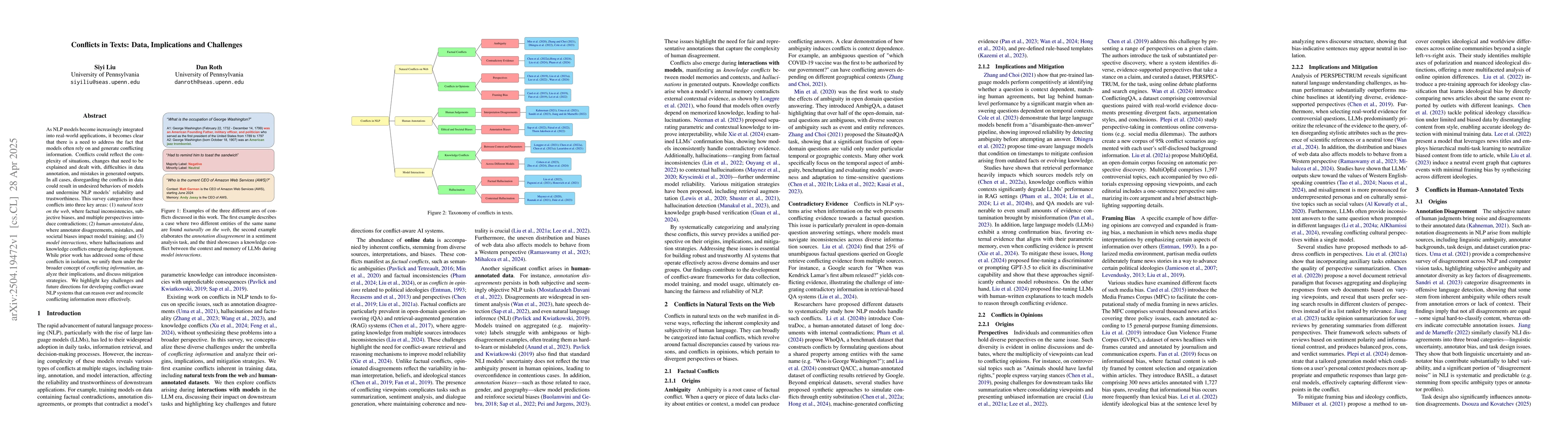 Thumbnail for Conflicts in Texts: Data, Implications and Challenges