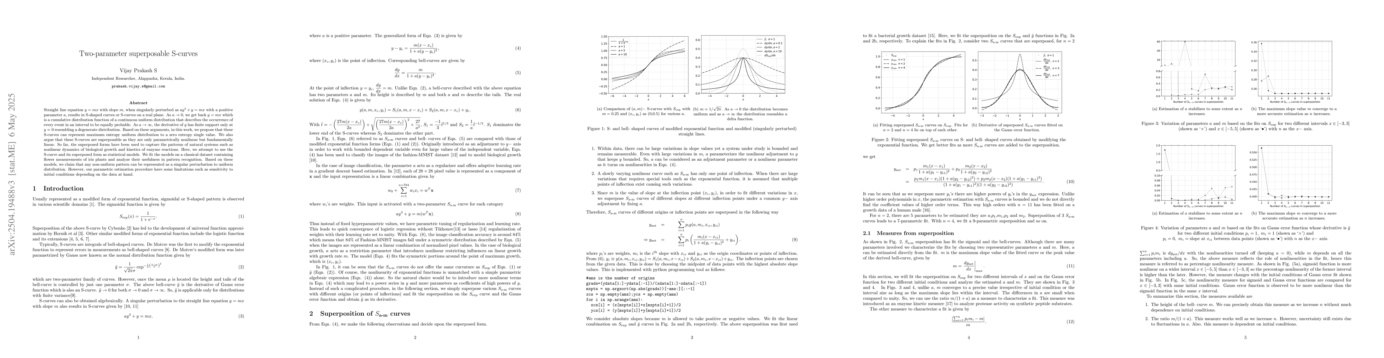 Thumbnail for Two-parameter superposable S-curves
