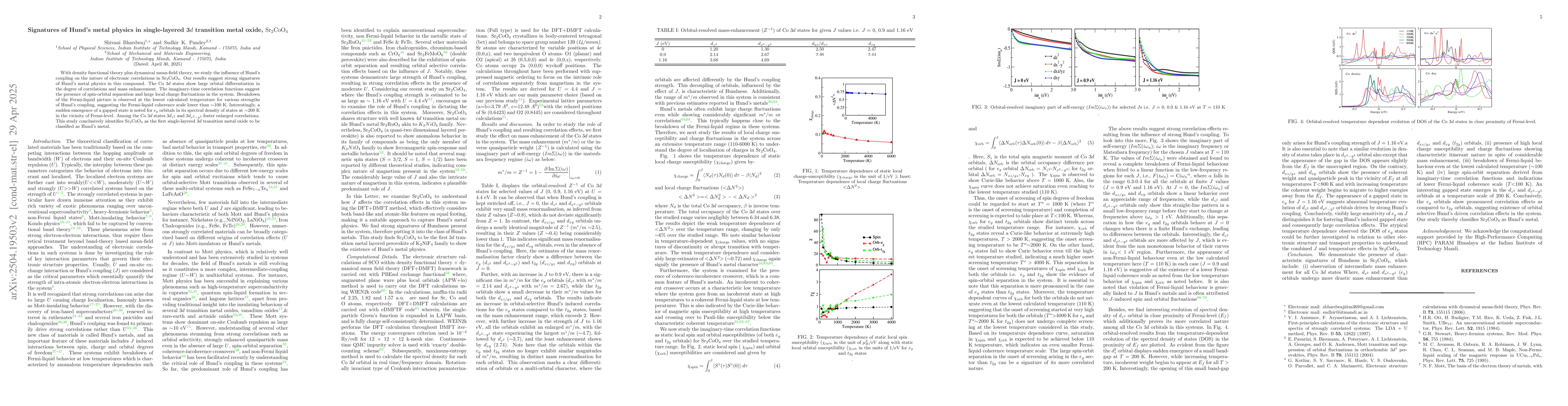 Thumbnail for Signatures of Hund$'s$ metal physics in single-layered 3d transition
  metal oxide, $\mathrm{Sr_2CoO_4}$