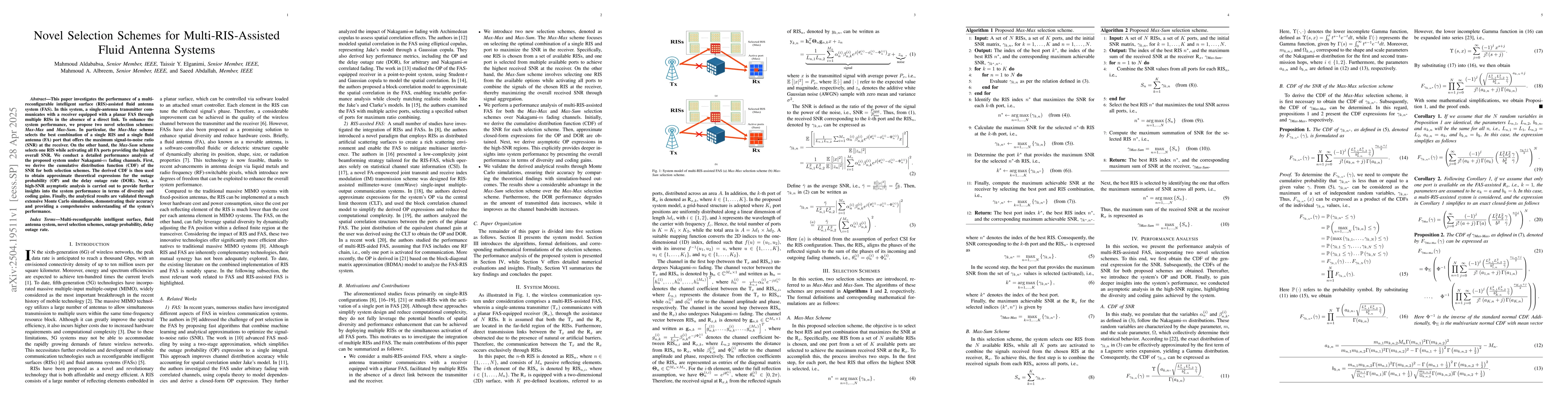 Thumbnail for Novel Selection Schemes for Multi-RIS-Assisted Fluid Antenna Systems
