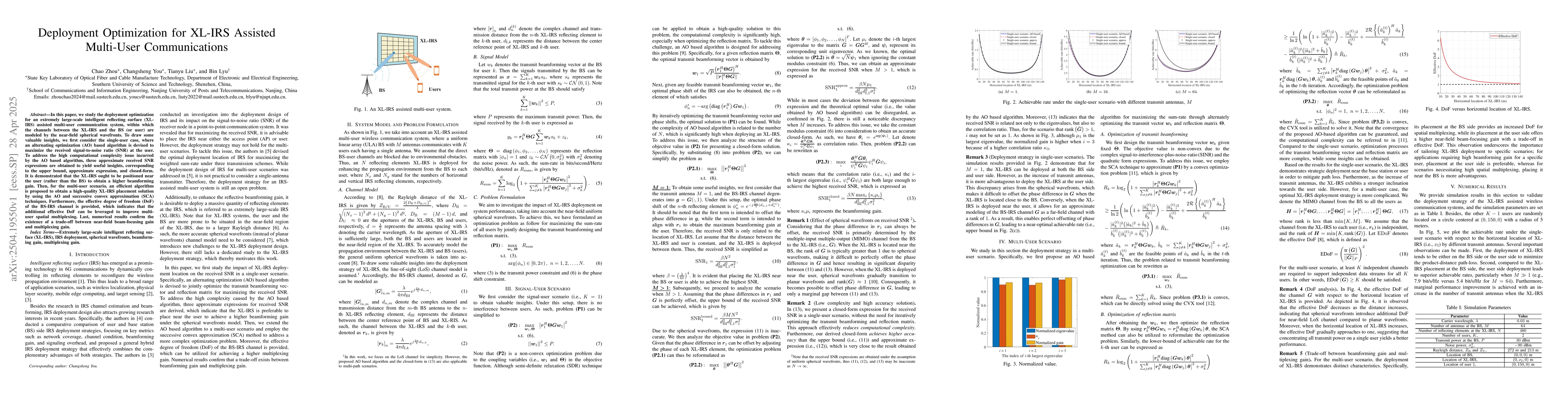 Thumbnail for Deployment Optimization for XL-IRS Assisted Multi-User Communications