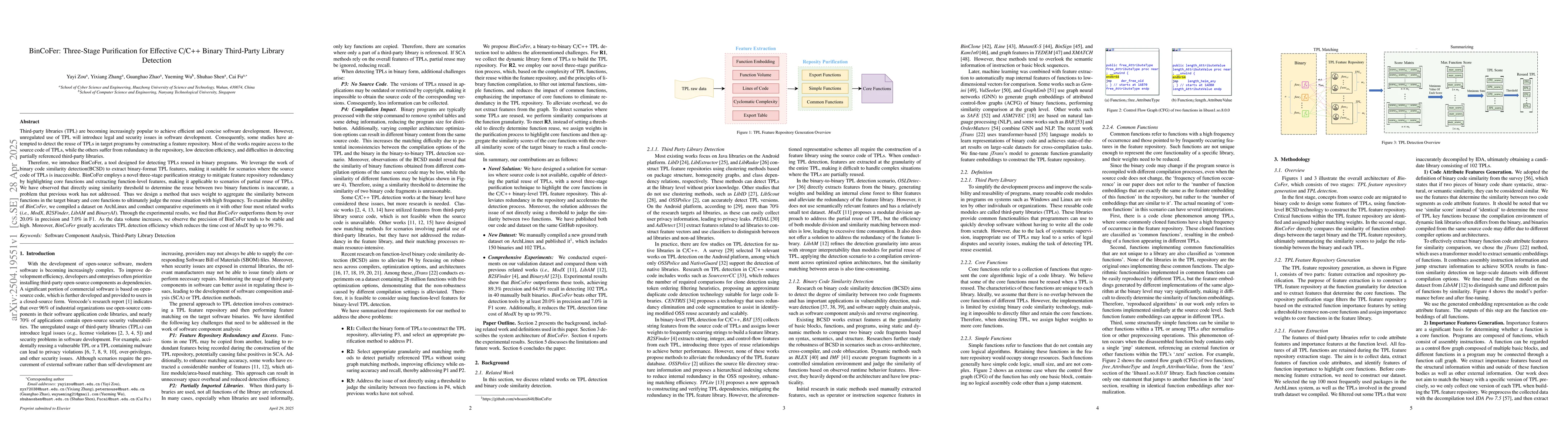 Thumbnail for BinCoFer: Three-Stage Purification for Effective C/C++ Binary
  Third-Party Library Detection