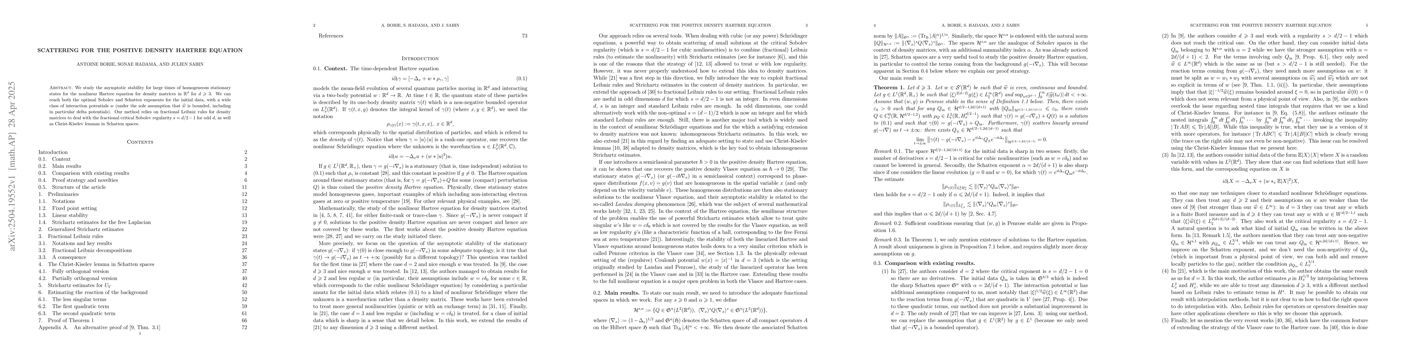 Thumbnail for Scattering for the positive density Hartree equation