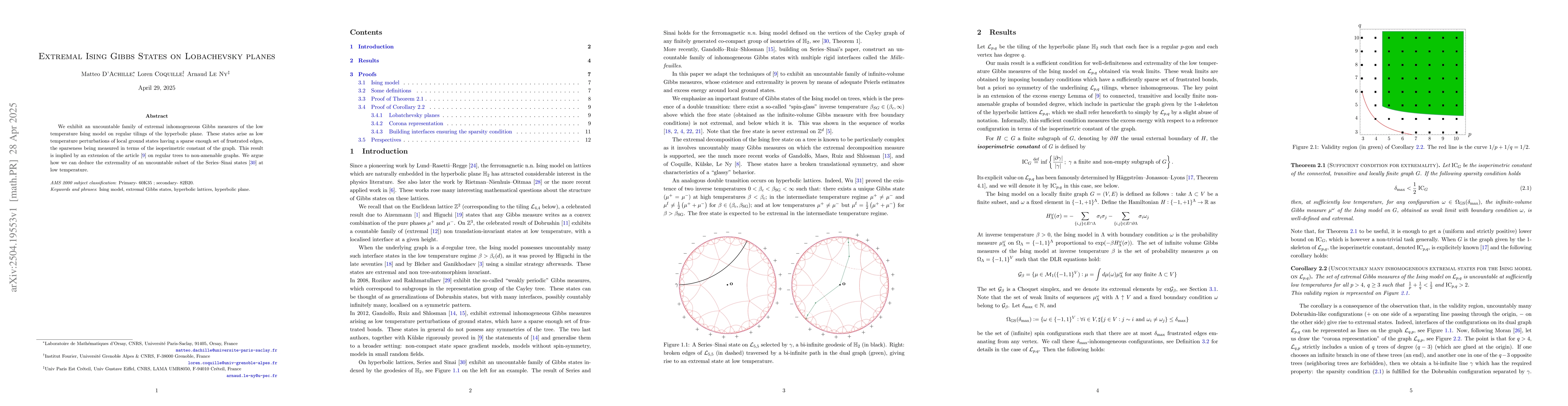 Thumbnail for Extremal Ising Gibbs States on Lobachevsky planes