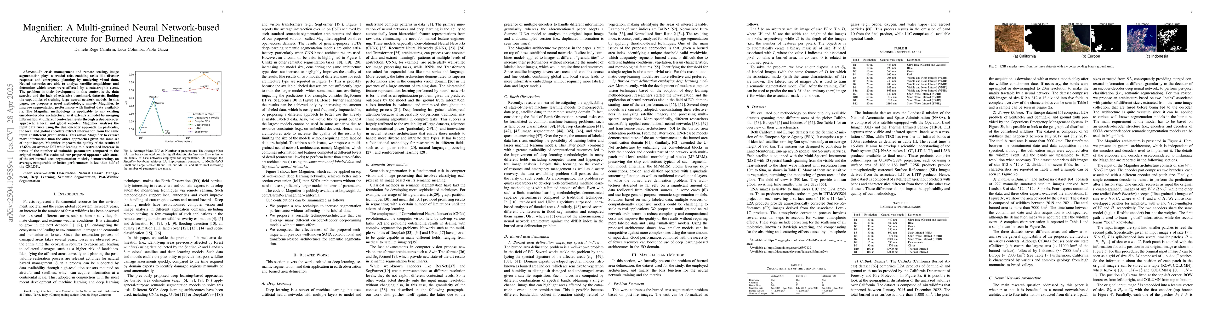 Thumbnail for Magnifier: A Multi-grained Neural Network-based Architecture for Burned
  Area Delineation
