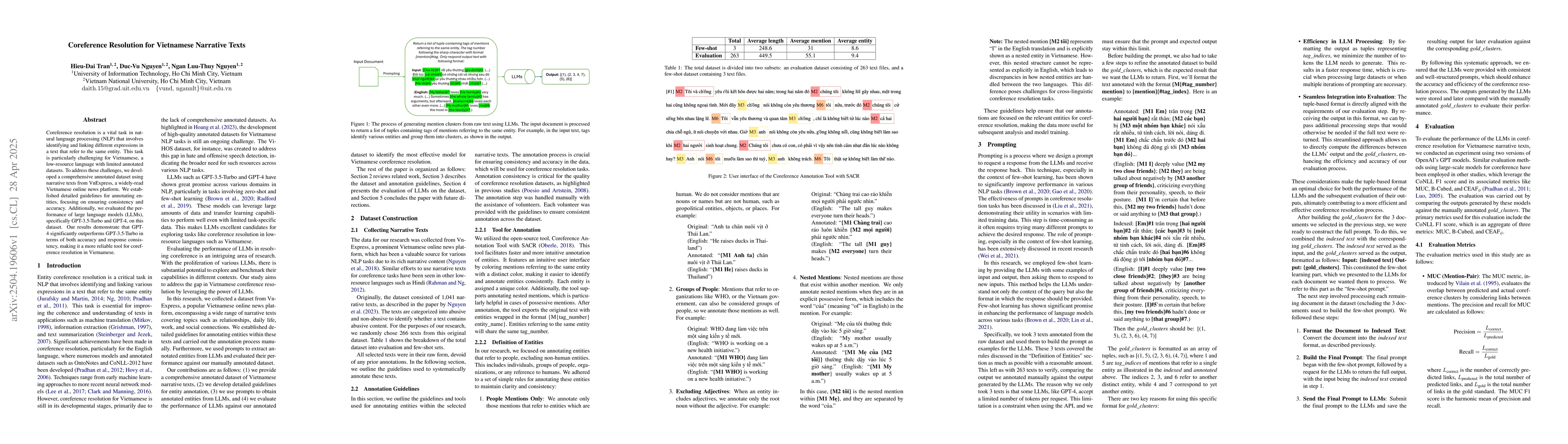 Thumbnail for Coreference Resolution for Vietnamese Narrative Texts