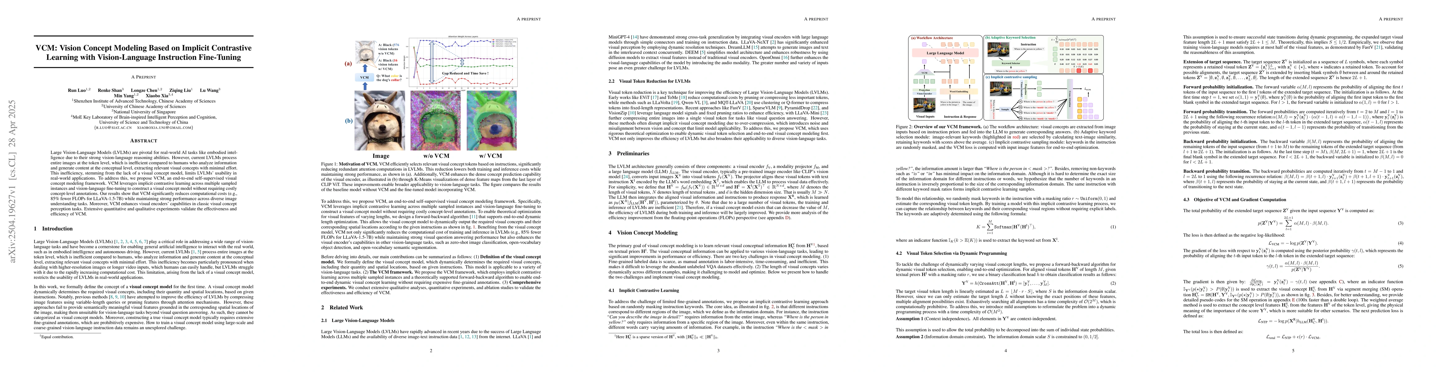 Thumbnail for VCM: Vision Concept Modeling Based on Implicit Contrastive Learning with
  Vision-Language Instruction Fine-Tuning