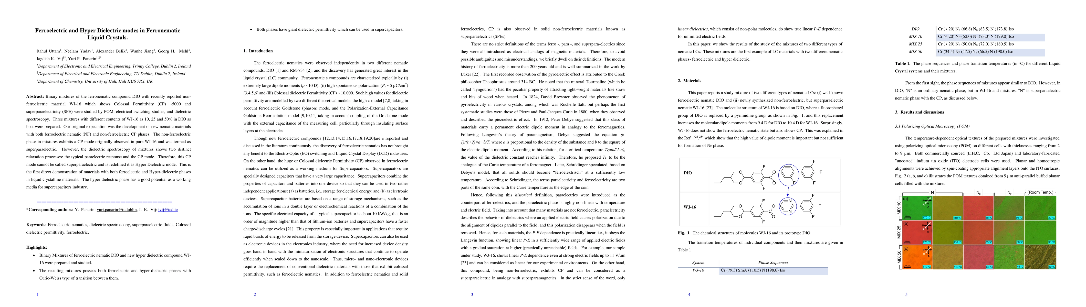 Thumbnail for Ferroelectric and Hyper Dielectric modes in Ferronematic Liquid Crystals