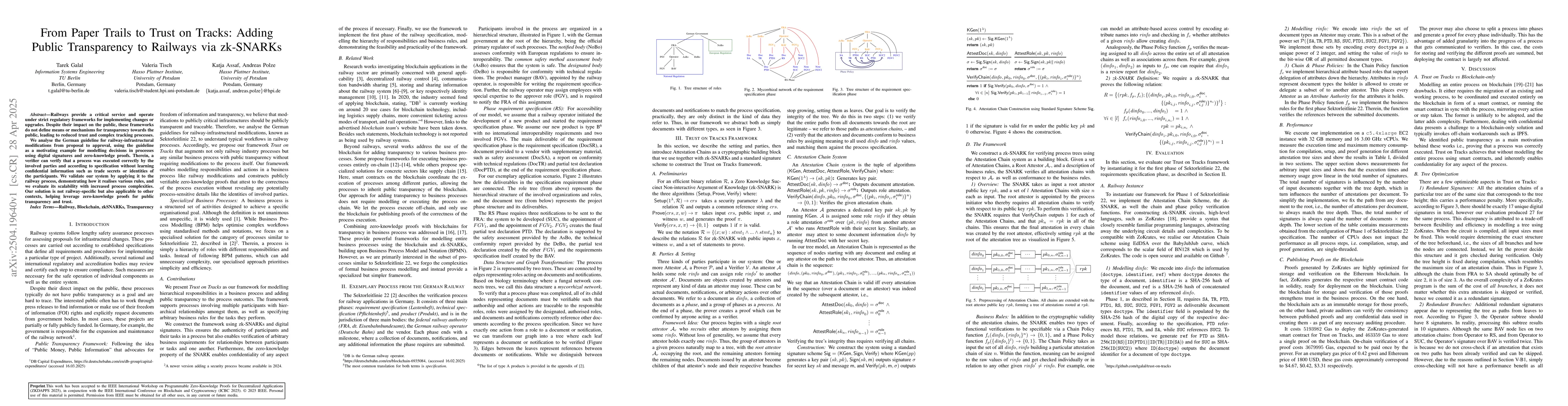 Thumbnail for From Paper Trails to Trust on Tracks: Adding Public Transparency to
  Railways via zk-SNARKs