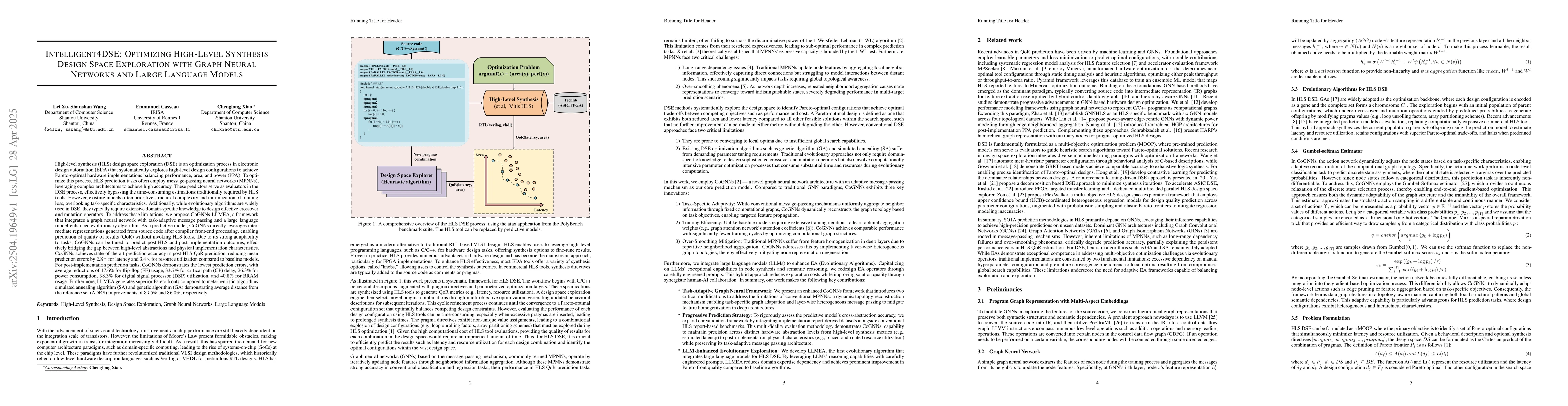 Thumbnail for Intelligent4DSE: Optimizing High-Level Synthesis Design Space
  Exploration with Graph Neural Networks and Large Language Models