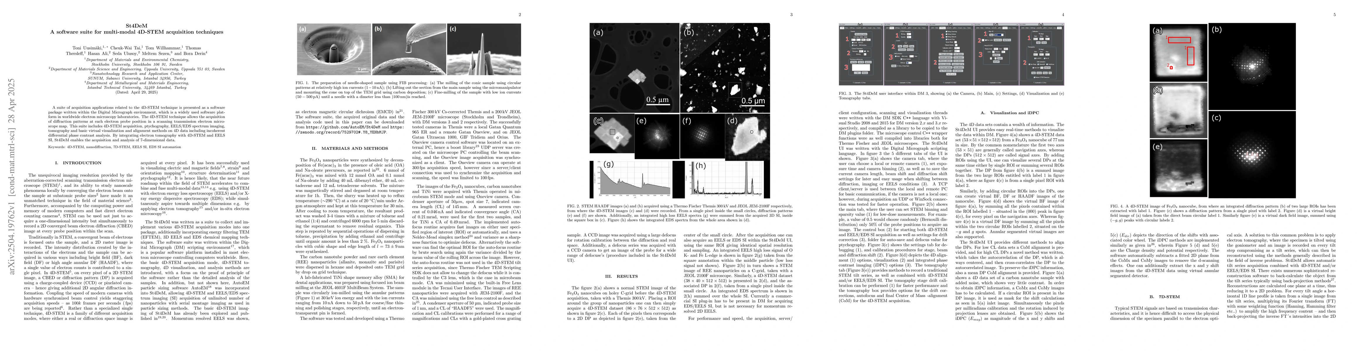 Thumbnail for St4DeM: A software suite for multi-modal 4D-STEM acquisition techniques