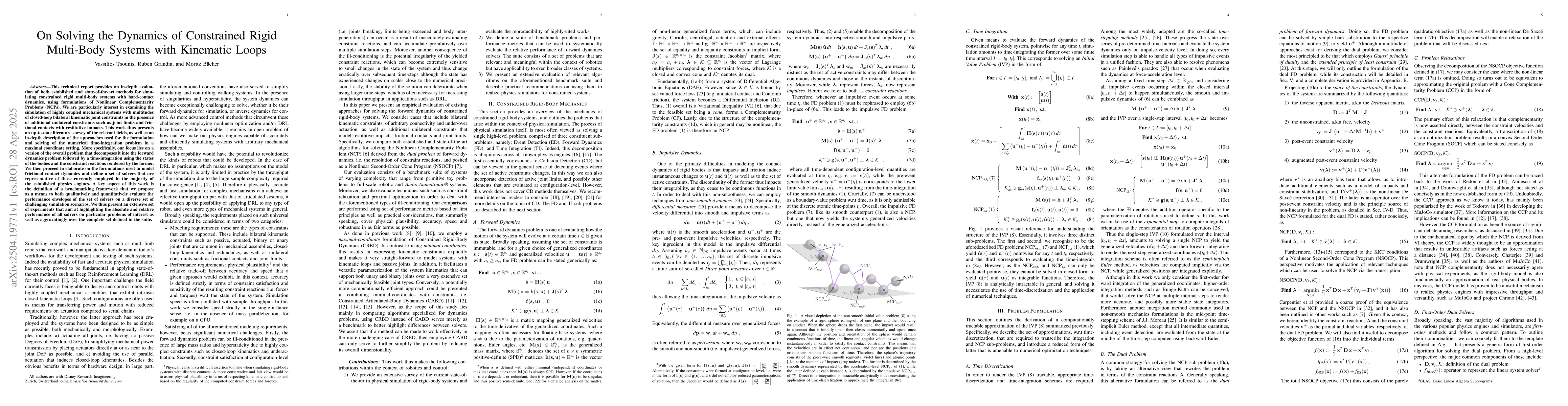 Thumbnail for On Solving the Dynamics of Constrained Rigid Multi-Body Systems with
  Kinematic Loops