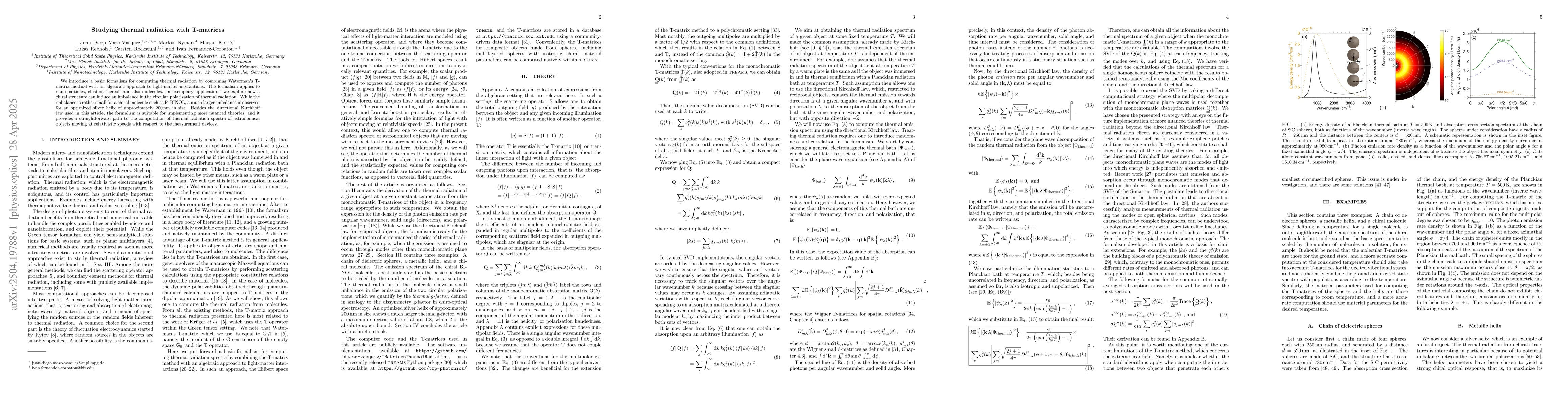 Thumbnail for Studying thermal radiation with T-matrices