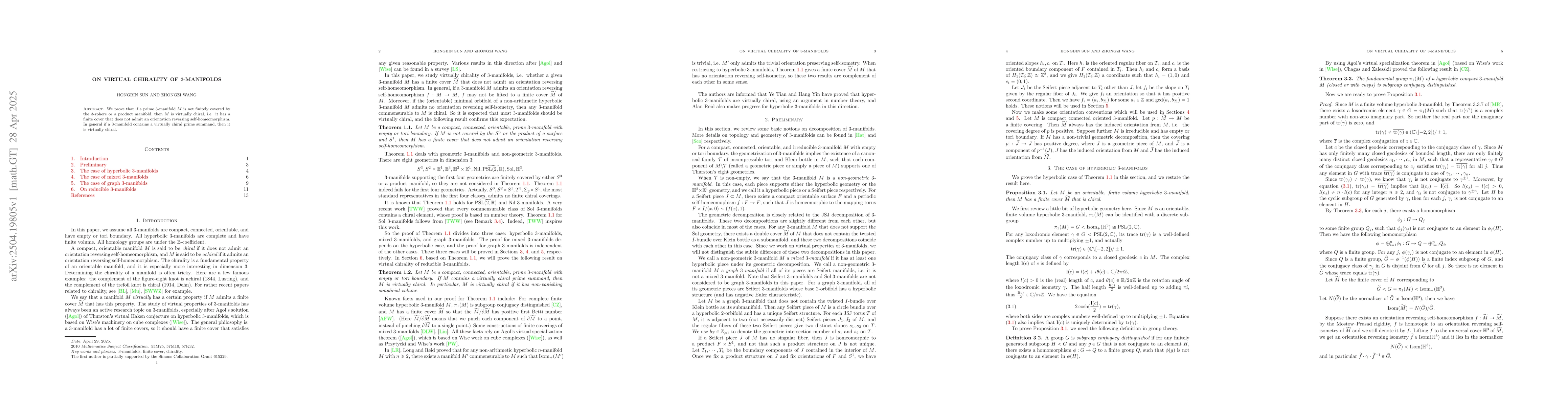 Thumbnail for On virtual chirality of 3-manifolds