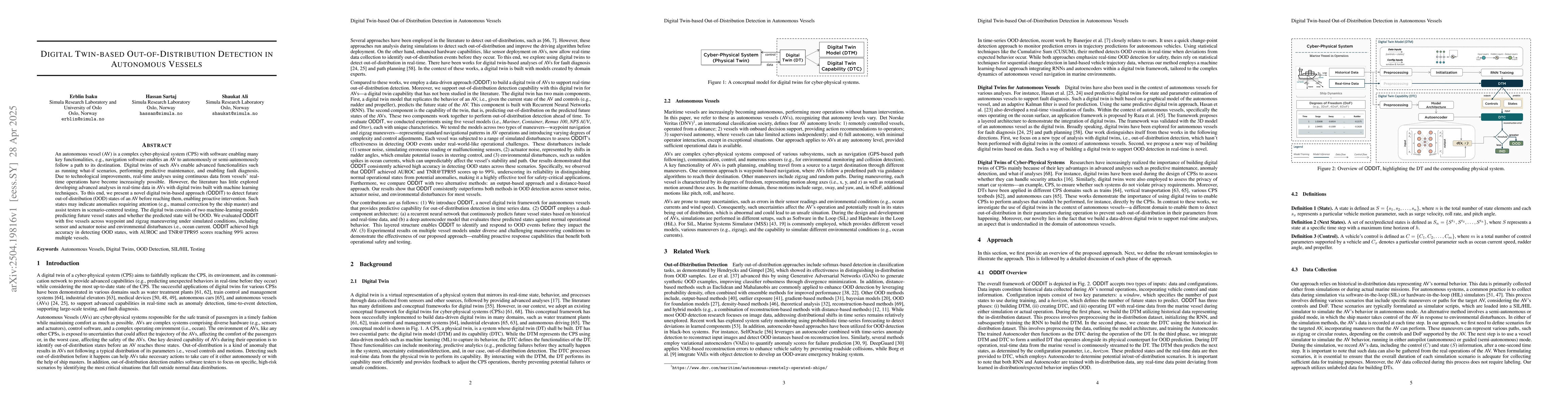 Thumbnail for Digital Twin-based Out-of-Distribution Detection in Autonomous Vessels