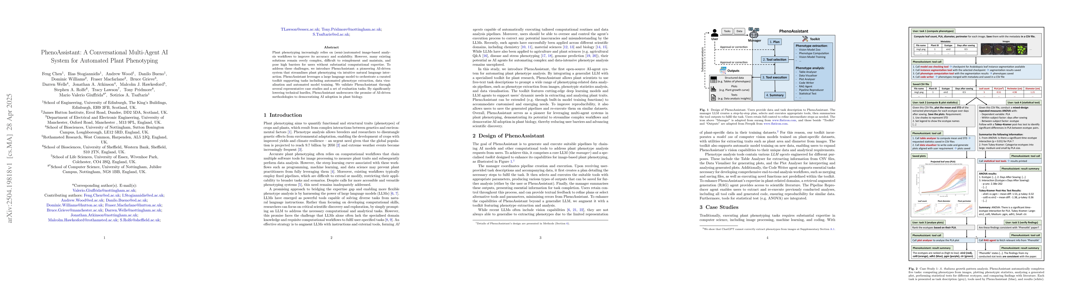 Thumbnail for PhenoAssistant: A Conversational Multi-Agent AI System for Automated
  Plant Phenotyping