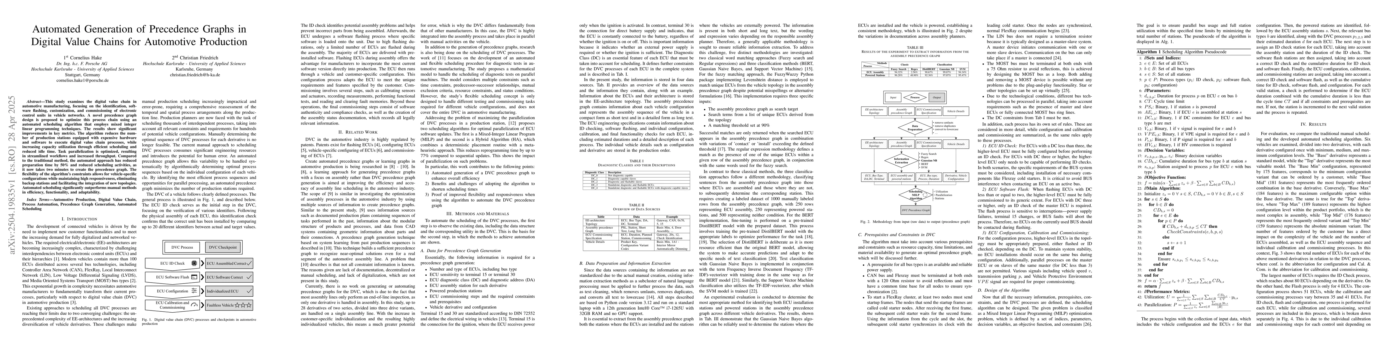 Thumbnail for Automated Generation of Precedence Graphs in Digital Value Chains for
  Automotive Production