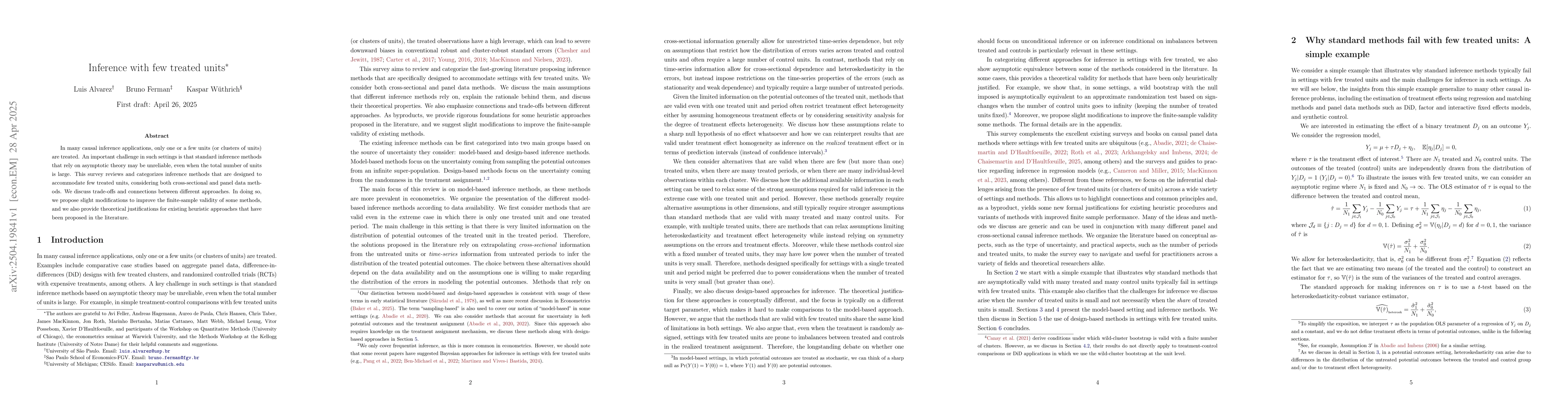 Thumbnail for Inference with few treated units