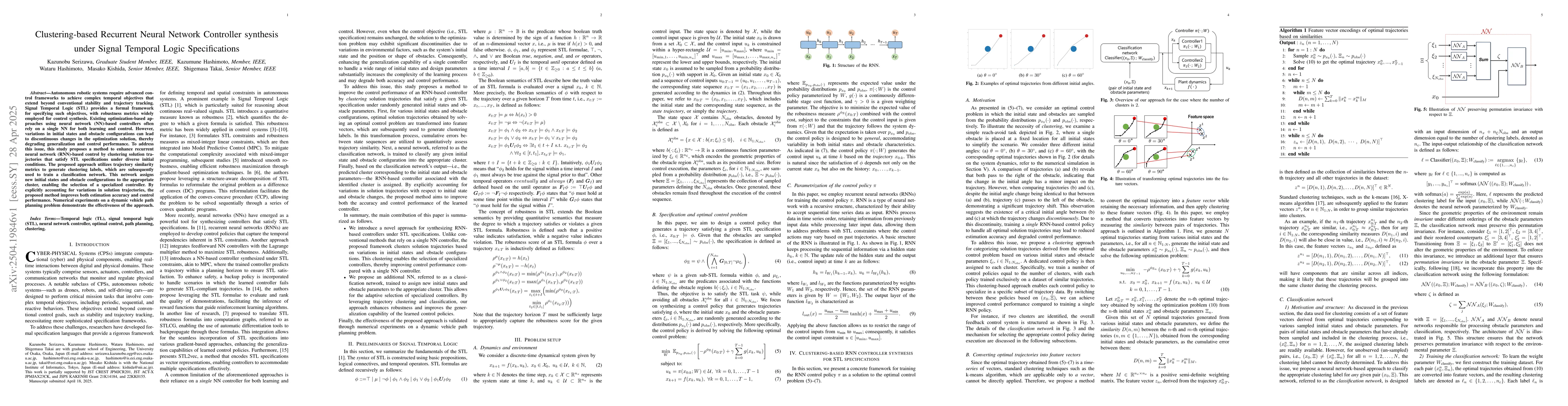 Thumbnail for Clustering-based Recurrent Neural Network Controller synthesis under
  Signal Temporal Logic Specifications