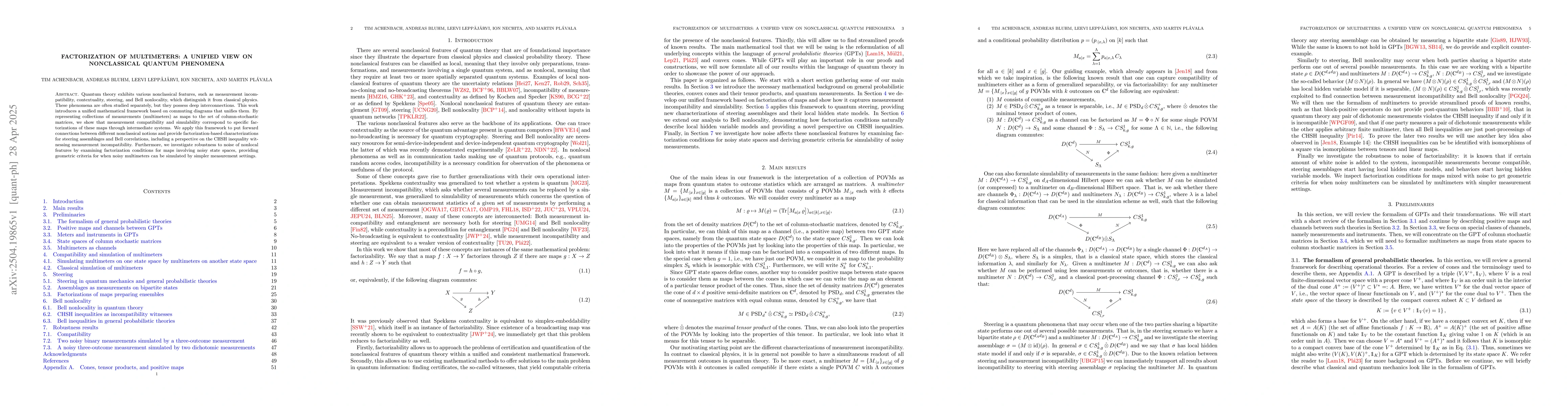 Thumbnail for Factorization of multimeters: a unified view on nonclassical quantum
  phenomena