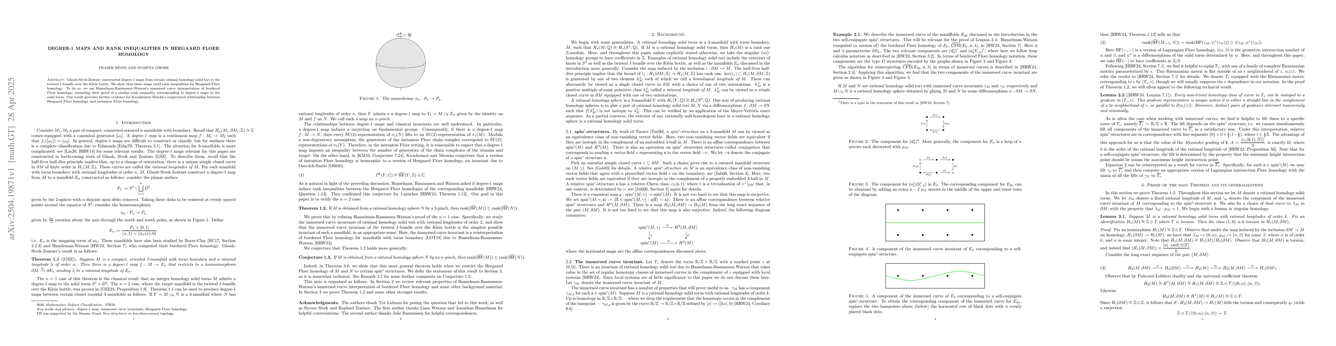 Thumbnail for Degree-1 maps and rank inequalities in Heegaard Floer homology