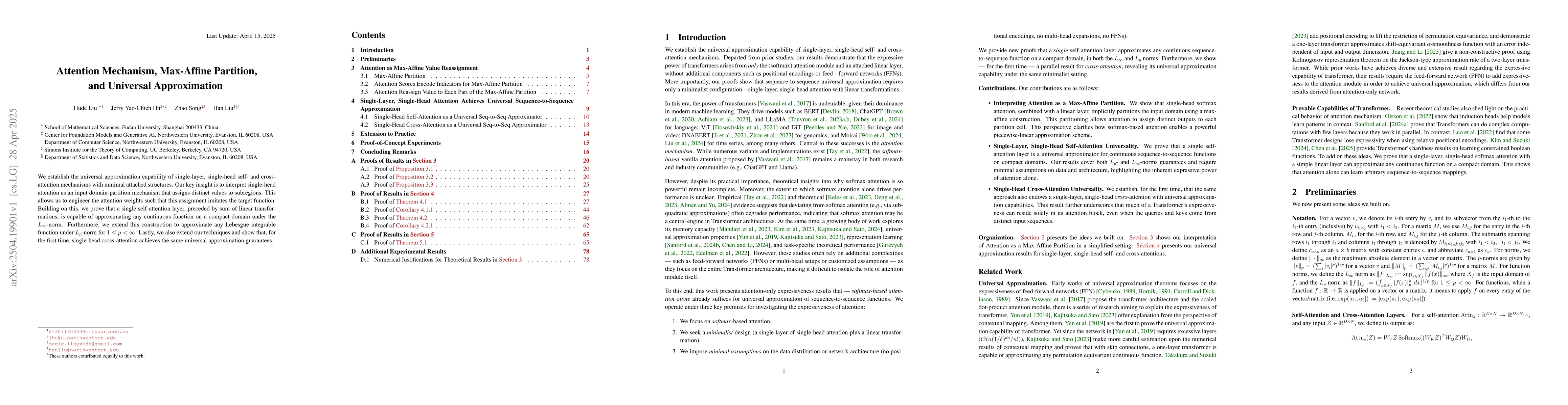 Thumbnail for Attention Mechanism, Max-Affine Partition, and Universal Approximation