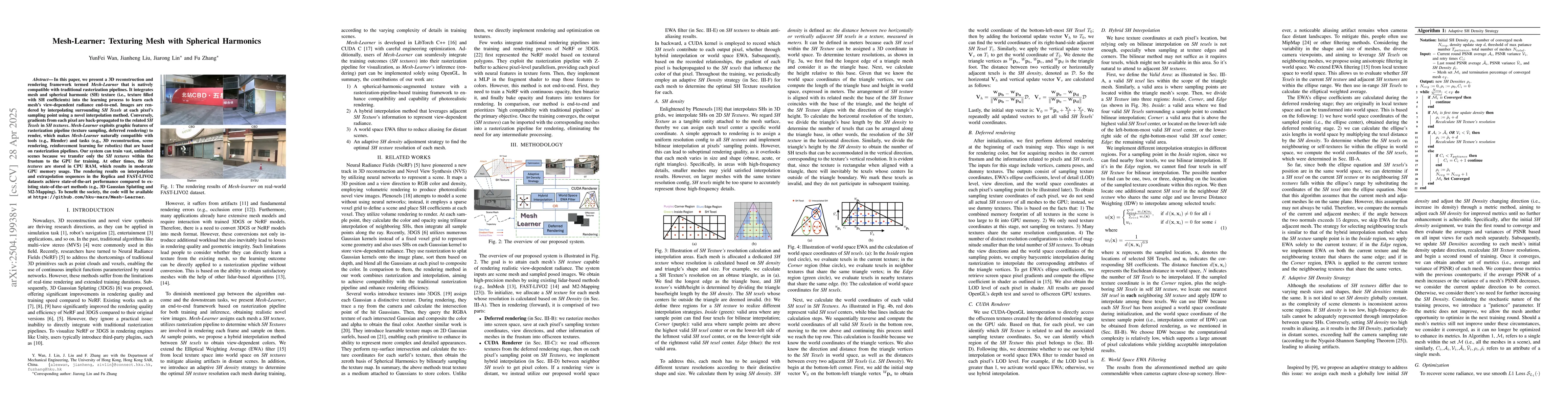 Thumbnail for Mesh-Learner: Texturing Mesh with Spherical Harmonics