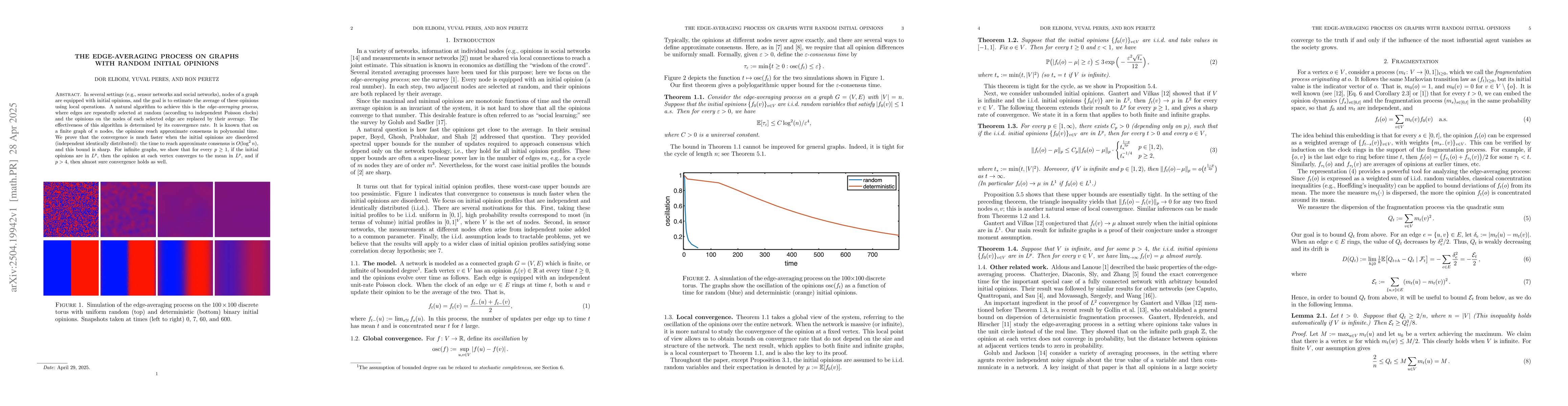 Thumbnail for The edge-averaging process on graphs with random initial opinions