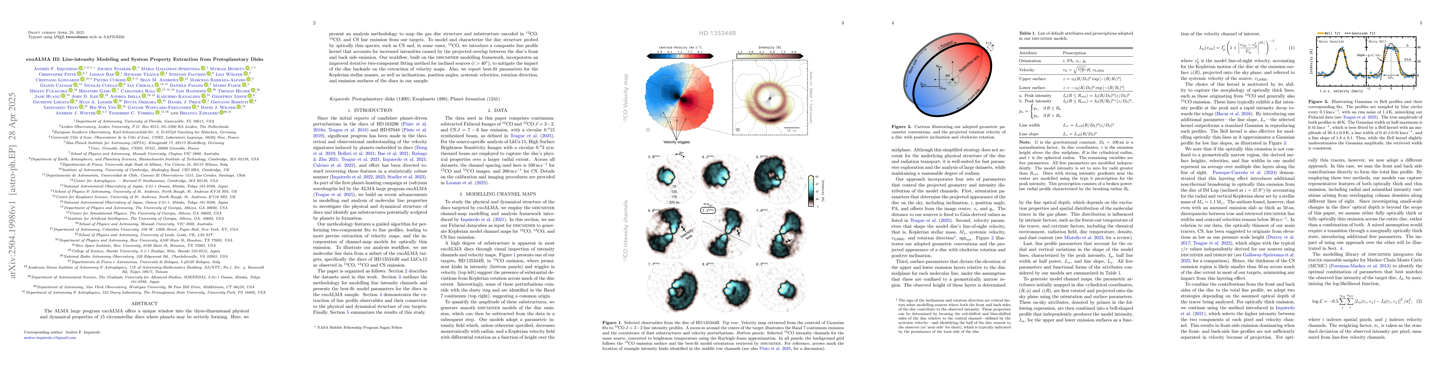Thumbnail for exoALMA III: Line-intensity Modeling and System Property Extraction from
  Protoplanetary Disks