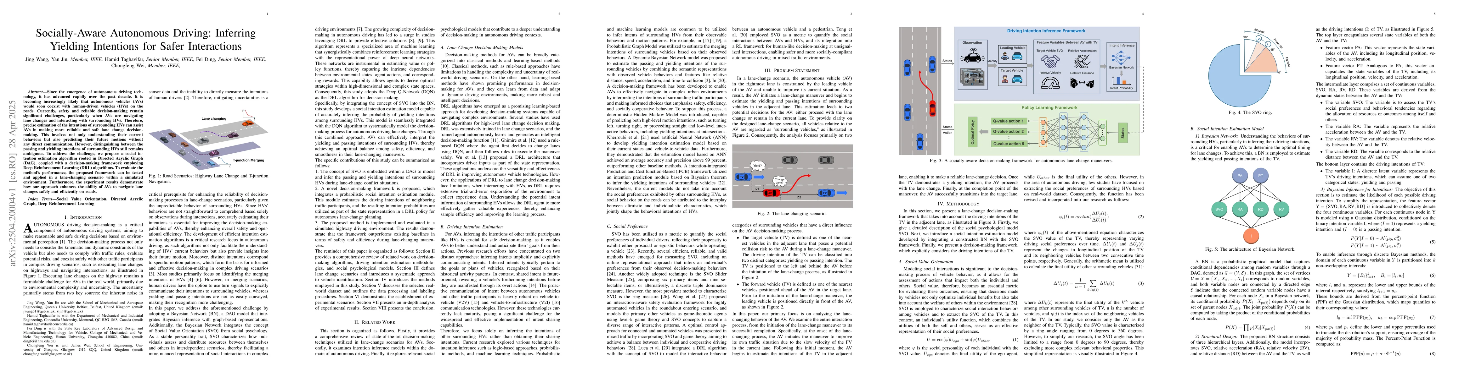 Thumbnail for Socially-Aware Autonomous Driving: Inferring Yielding Intentions for
  Safer Interactions