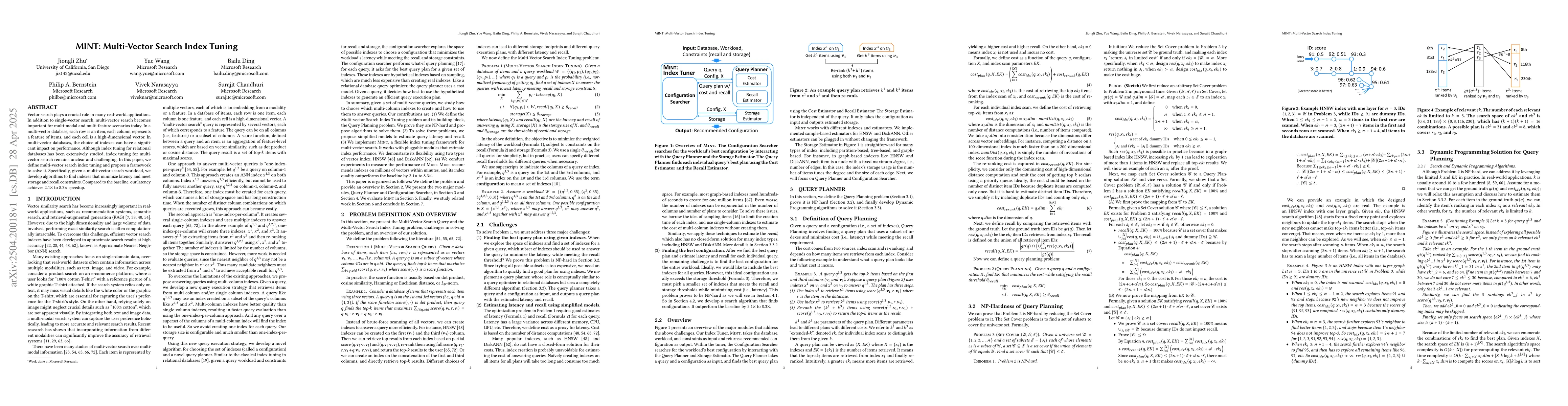 Thumbnail for MINT: Multi-Vector Search Index Tuning