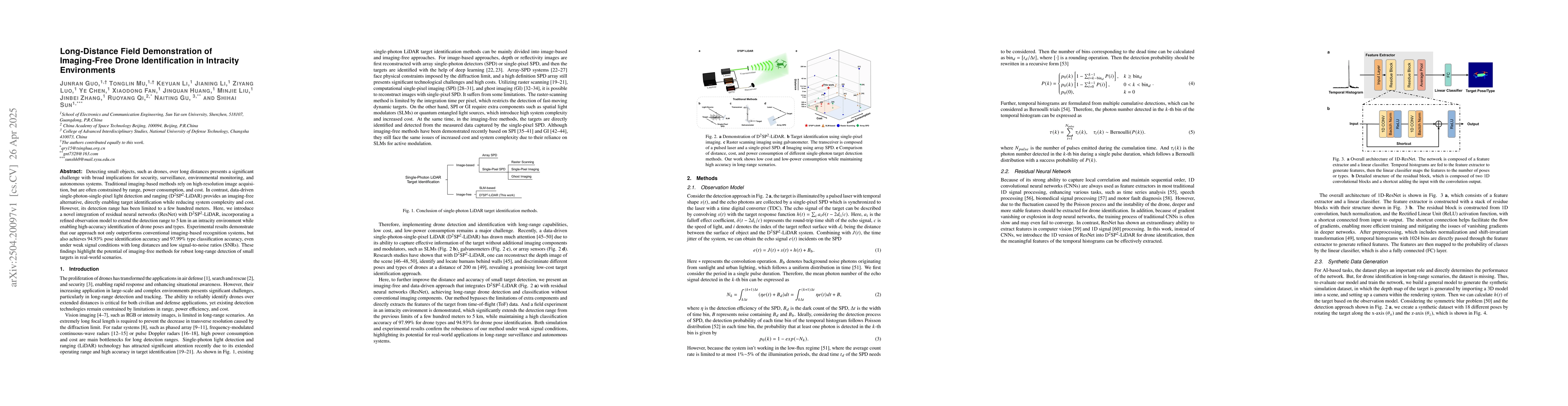 Thumbnail for Long-Distance Field Demonstration of Imaging-Free Drone Identification
  in Intracity Environments