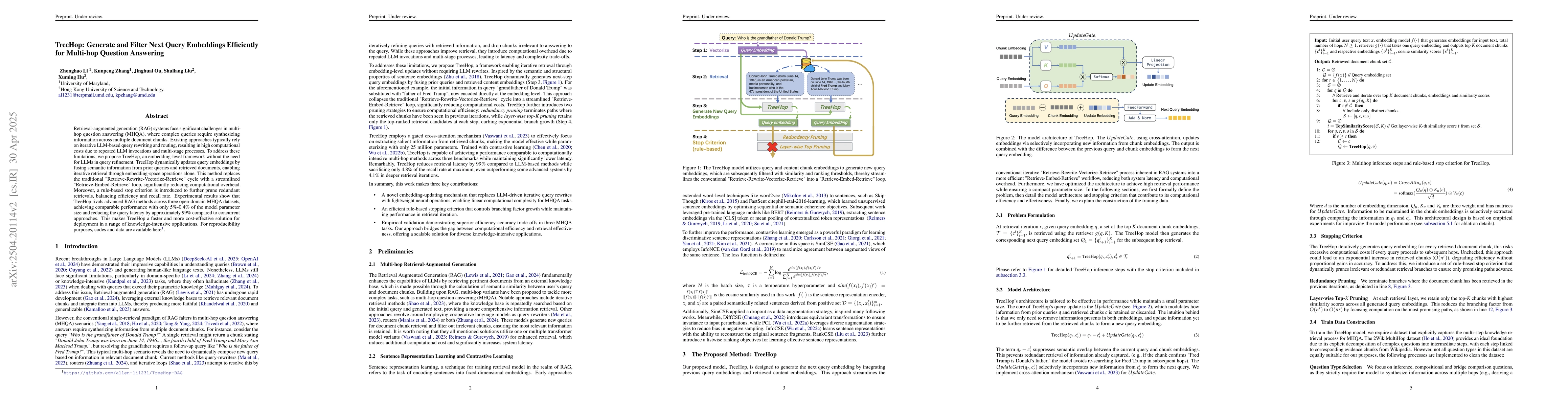 Thumbnail for TreeHop: Generate and Filter Next Query Embeddings Efficiently for
  Multi-hop Question Answering