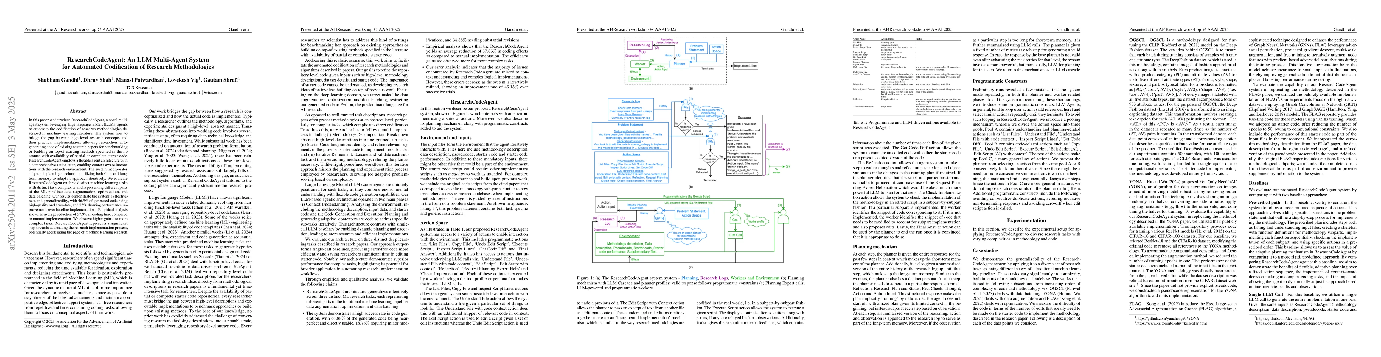 Thumbnail for ResearchCodeAgent: An LLM Multi-Agent System for Automated Codification
  of Research Methodologies
