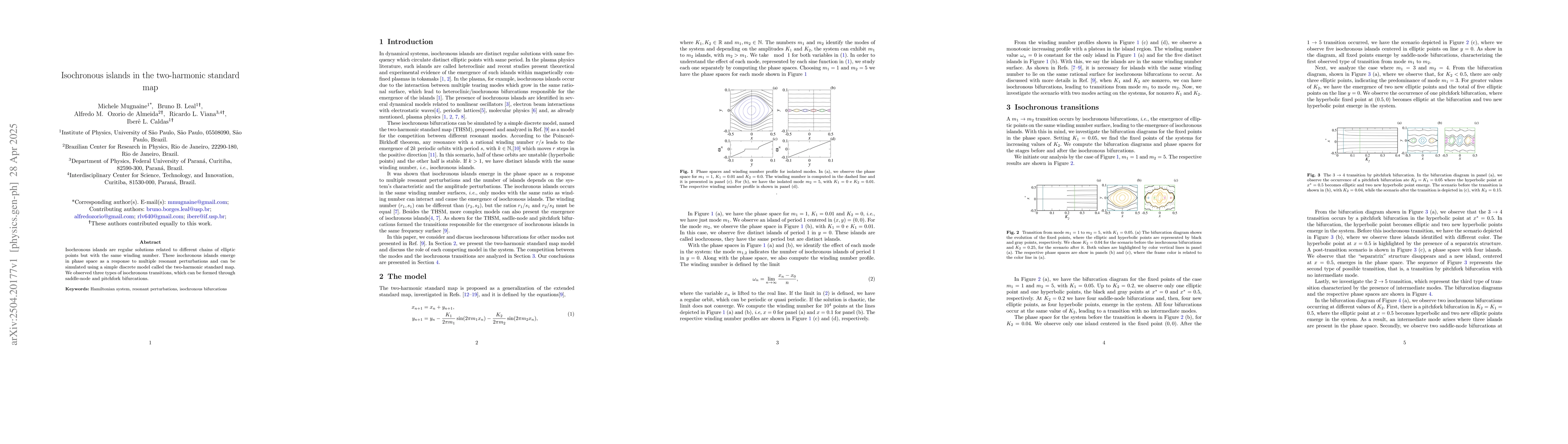 Thumbnail for Isochronous islands in the two-harmonic standard map