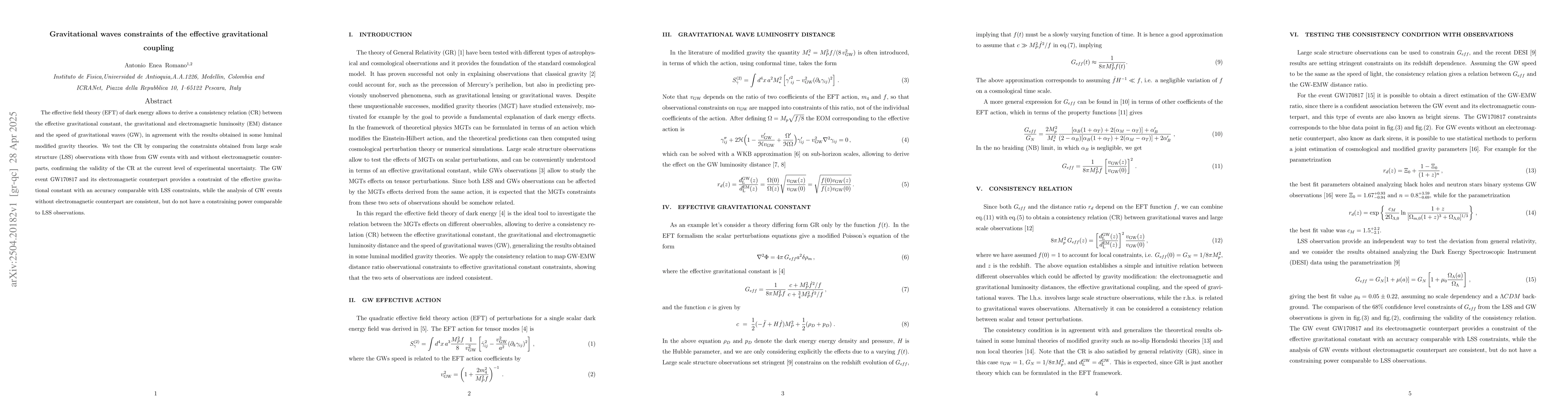 Thumbnail for Gravitational waves constraints of the effective gravitational coupling