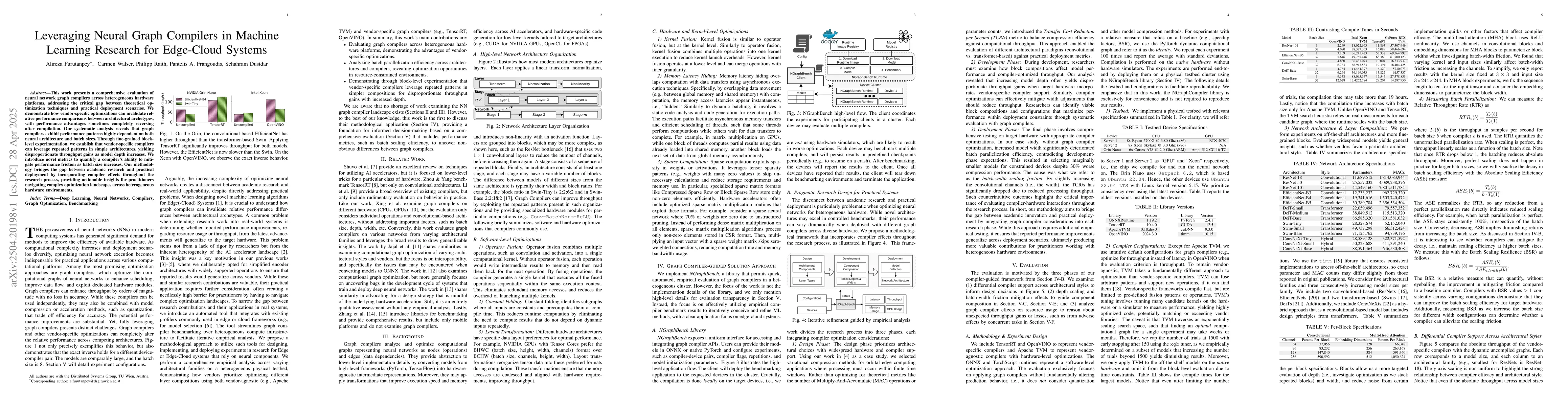 Thumbnail for Leveraging Neural Graph Compilers in Machine Learning Research for
  Edge-Cloud Systems