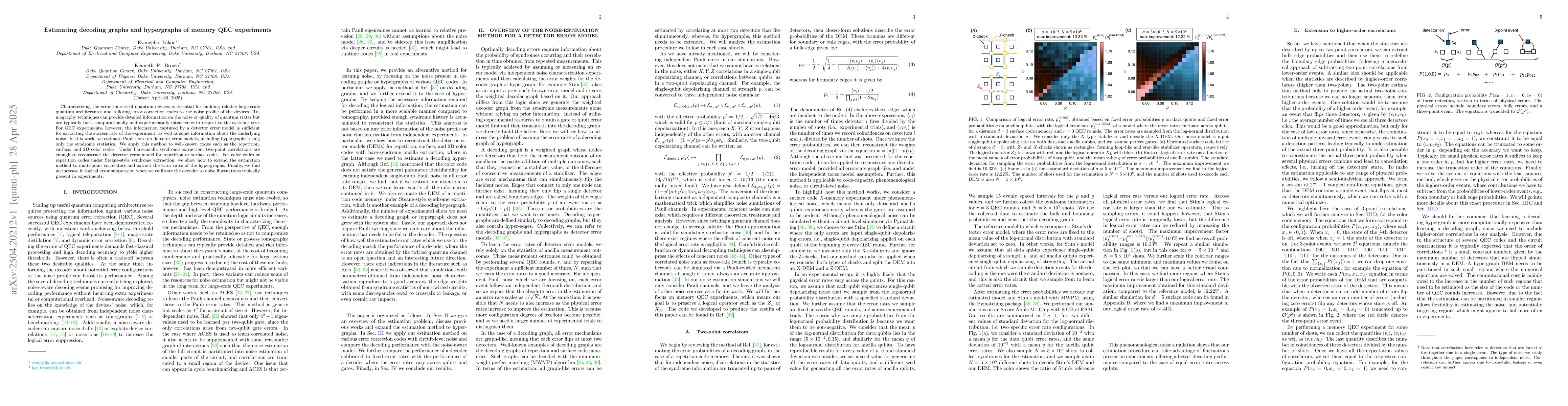 Thumbnail for Estimating decoding graphs and hypergraphs of memory QEC experiments