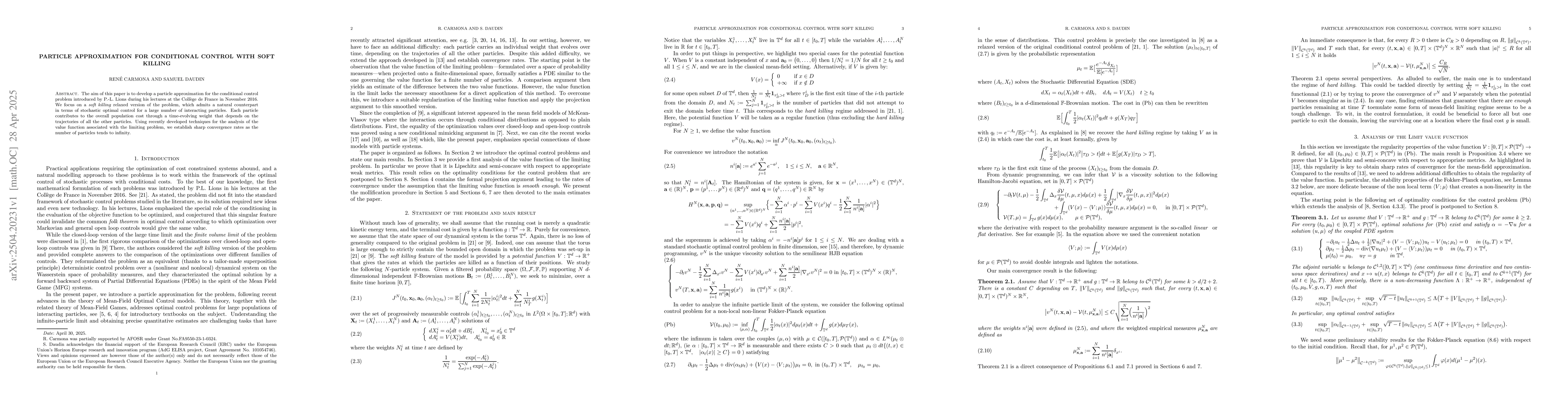 Thumbnail for Particle Approximation for Conditional Control with Soft Killing