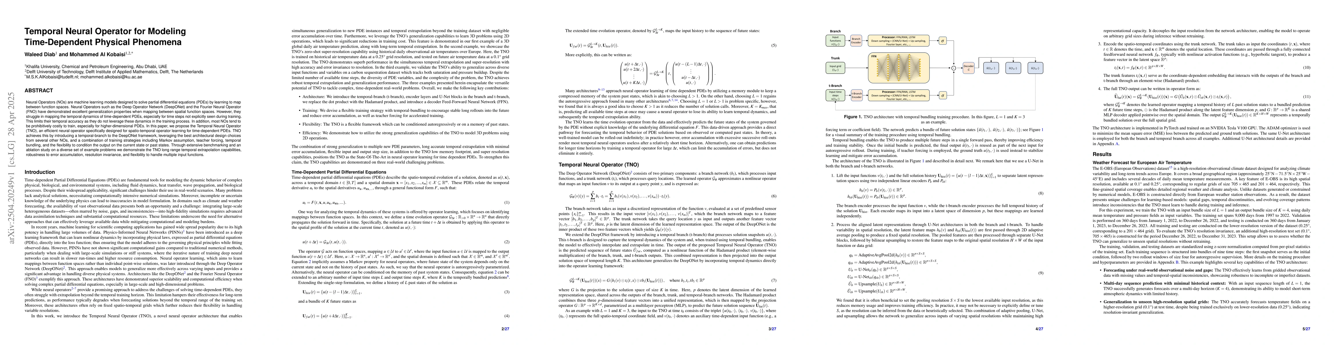 Thumbnail for Temporal Neural Operator for Modeling Time-Dependent Physical Phenomena