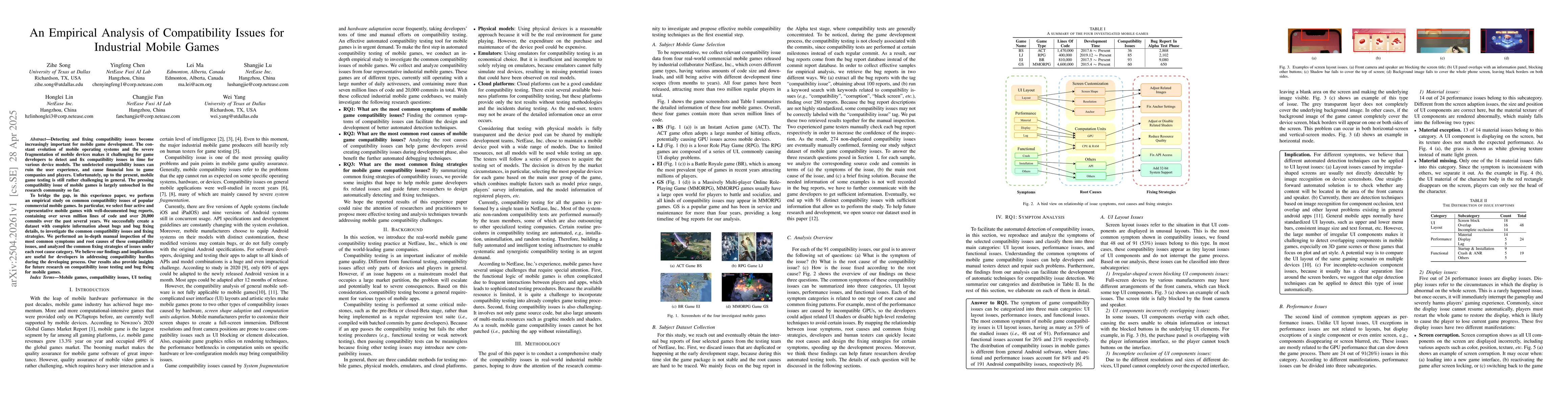 Thumbnail for An Empirical Analysis of Compatibility Issues for Industrial Mobile
  Games